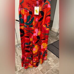 Sugarlips Red and Pink Floral Palazzo Pants